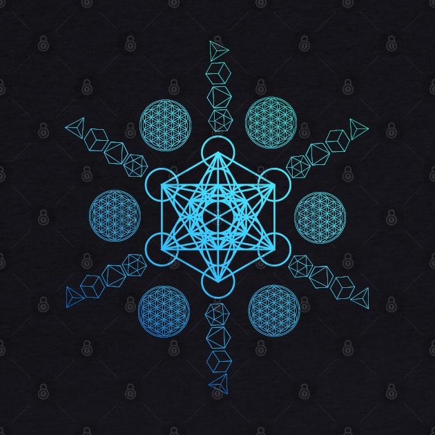 Metatron's Cube Platonic Solids by Bluepress